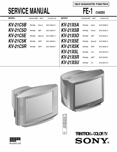 Sony KV-21C5 Trinitron colour TV
KV-21C5 KV-21X5
chassis: FE-1